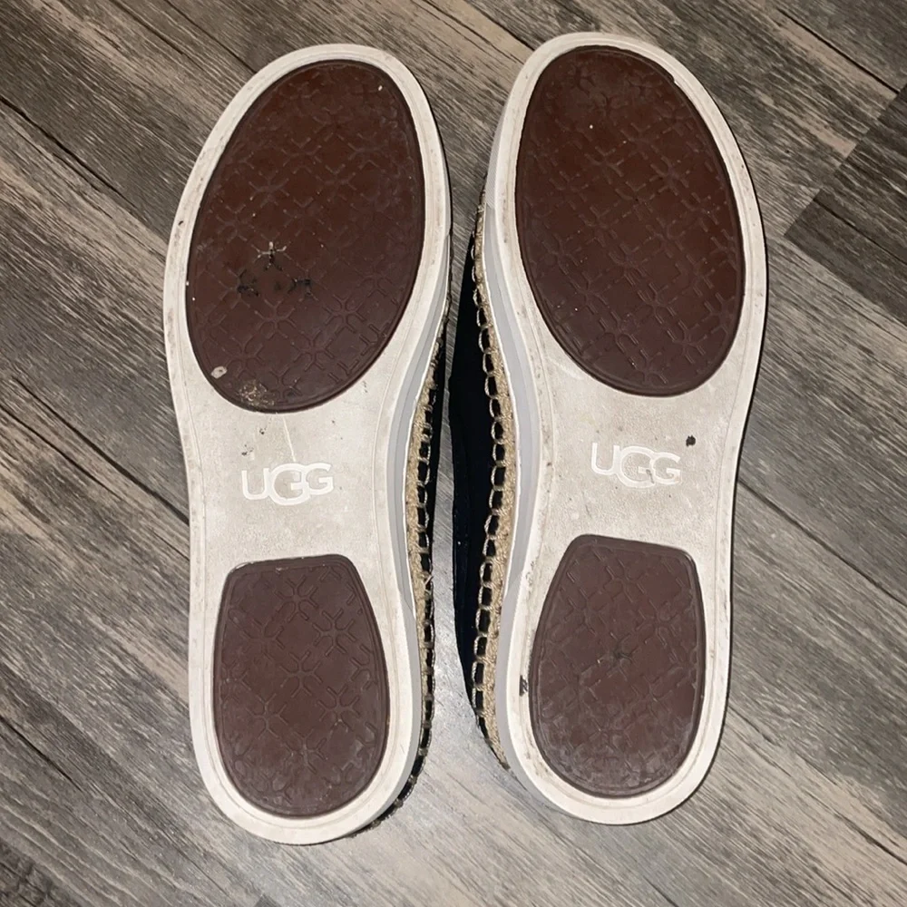 UGG Caleel Black leather espadrille woman’s size 9.5